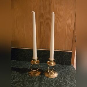 2 Brass Candelstick Holders